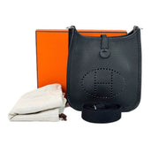 Hermes Evelyne Mini Bag Black TC Leather